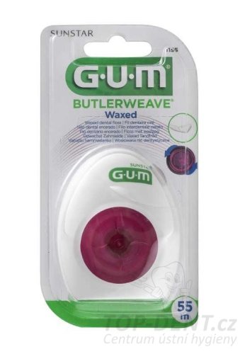 GUM Butlerweave voskovaná dentálná niť, 55m