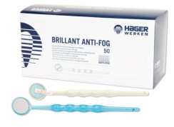 Miradent Brillant Anti-fog plastové zrcátko modré, 50ks