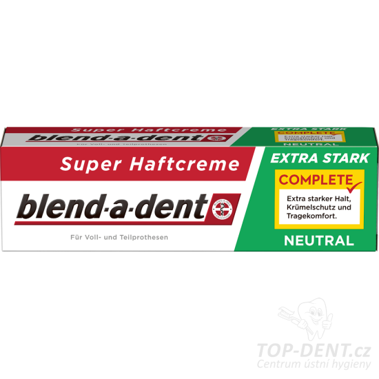 Blend-a-dent lepící krém na zubní náhrady extra silný NEUTRAL, 47g
