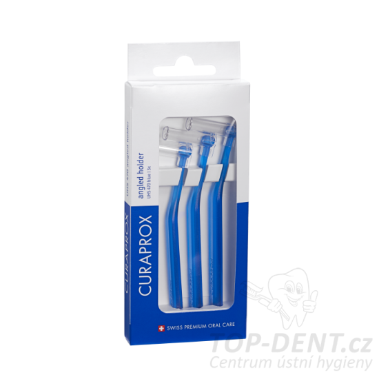 Curaprox plastový držák UHS 470 (modrý), 3ks