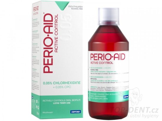 Perio Aid Active Control antibakteriální ústní voda 0,05%, 500ml