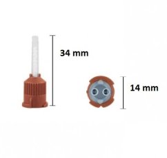 Ristea míchací kanyly hnědé č. 10 pro otiskovací materiály (1:1), 50ks