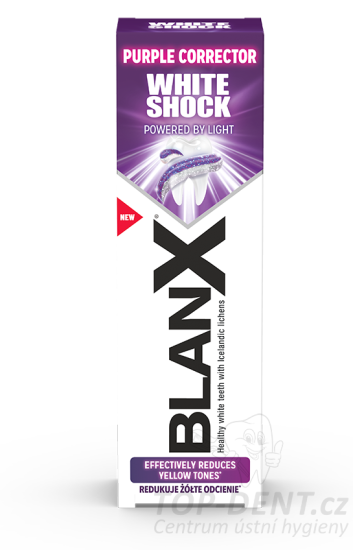 BlanX White Shock Purple bělící dvoubarevná zubní pasta , 75ml