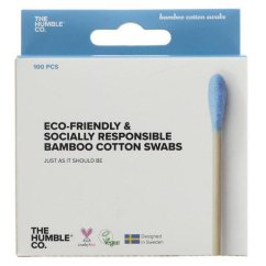 Humble vatové jednorázové bambusové tyčinky 7cm (modré), 100 ks