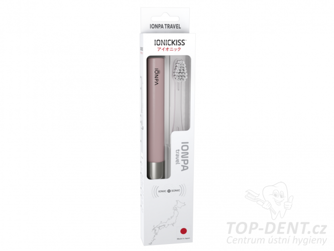 IONICKISS IONPA TRAVEL sonický bateriový zubní kartáček (růžový)