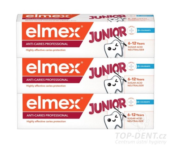 Elmex Junior Professional zubní pasta TRIO, 3x75ml
