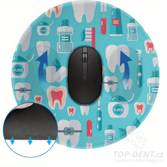 Podložka pod myš s motivem dental (modrá), 1 ks