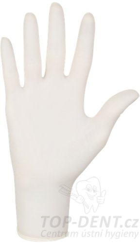 EasyCARE latexové vyšetřovací rukavice S pudrované (bílé), 100ks