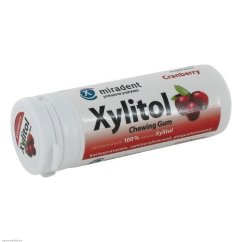 Miradent Xylitol žvýkačky brusinka, 30ks