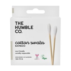 Humble vatové jednorázové bambusové tyčinky 7cm (bílé), 100 ks