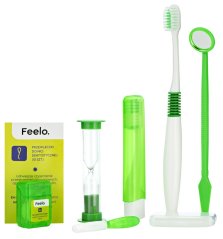 Feelo Ortho KIT set na čistenie s rovnátkami (zelený)