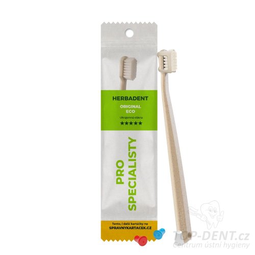 Herbadent ORIGINAL EKO zubní kartáček s ultra jemnými vlákny 5* (sáček), 1 ks