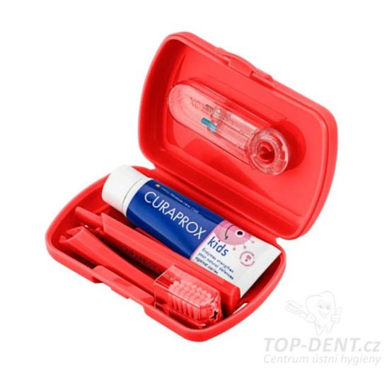 Curaprox Travel Set KIDS červený