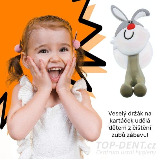 Držák na zubní kartáček - králíček, 1 ks