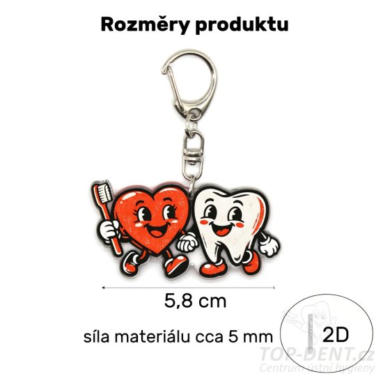 Akrylový přívěsek klíčenka, 1 ks