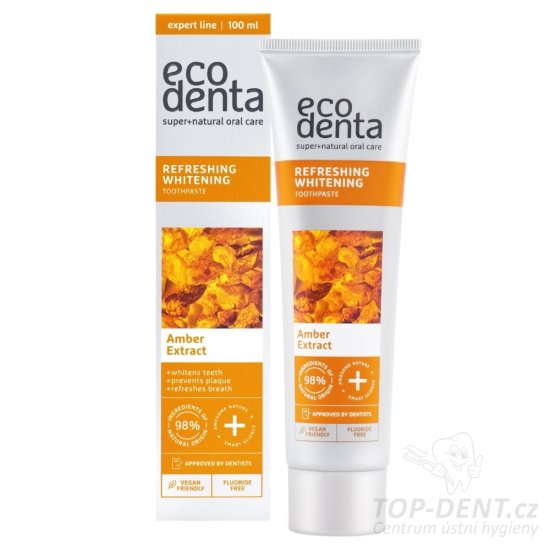 ECODENTA Refreshing Whitening zubná pasta s extraktom z jantáru, 100ml