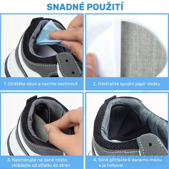 Výstelky do bot za patu gelové (transparent), 2 ks