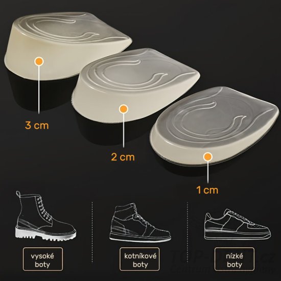 Gelové podpatěnky 2 cm (transparent), 2 ks