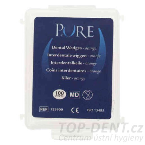 PURE drevené klinky 11 x 1,5 x 1,3 mm (oranžové), 100ks