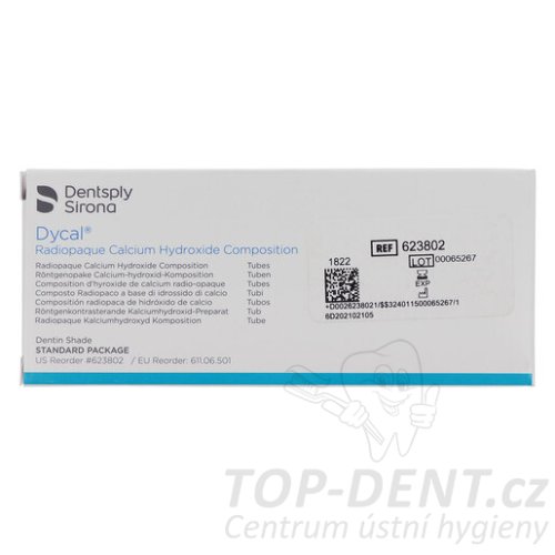 Dycal Dentin hydroxidový podložkový cement, 1x13g a 1x11g