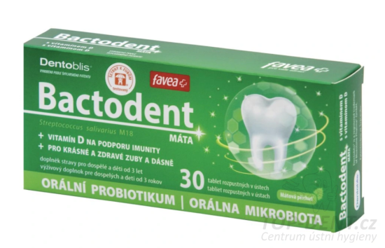 Favea Bactodent orální probiotikum (máta), 30ks
