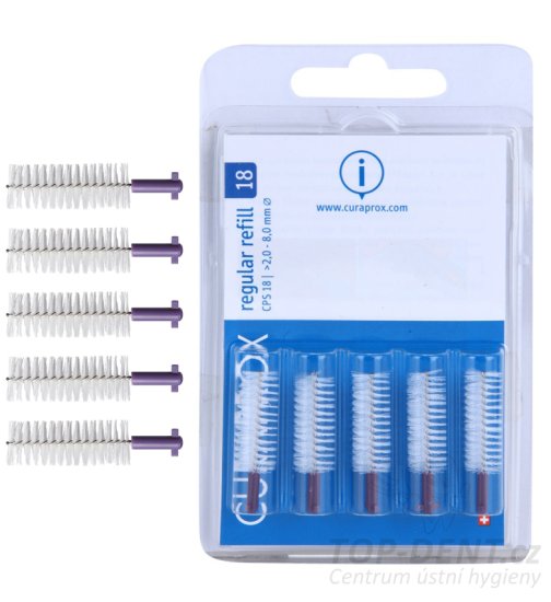 Curaprox CPS 18 Regular REFILL mezizubní kartáčky, 5ks (blistr)