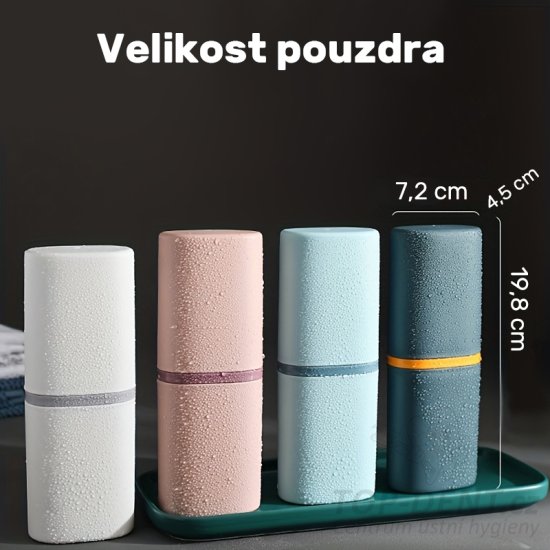 Cestovní pouzdro na zubní kartáček a pastu (tmavě zelené), 1 ks