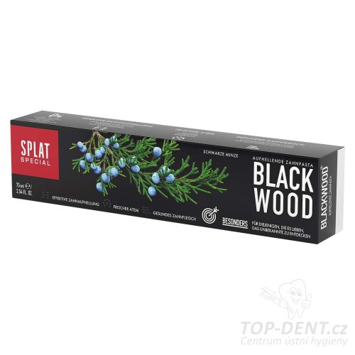 SPLAT Blackwood černá bělící zubní pasta s obsahem jalovce, 75ml