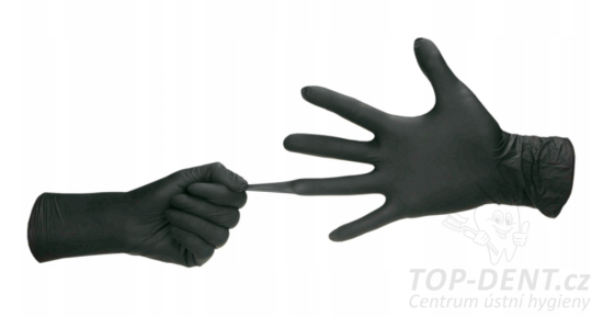 Zarys easyCARE FLEX nitrilové rukavice M (7-8) černé, 100ks