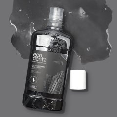 ECODENTA bělící ústní voda s černým uhlím, 500 ml