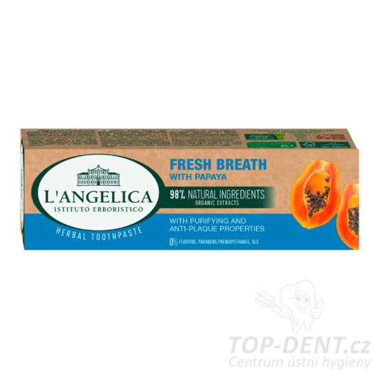 L'ANGELICA Fresh Breath zubní pasta s papayou, 75ml