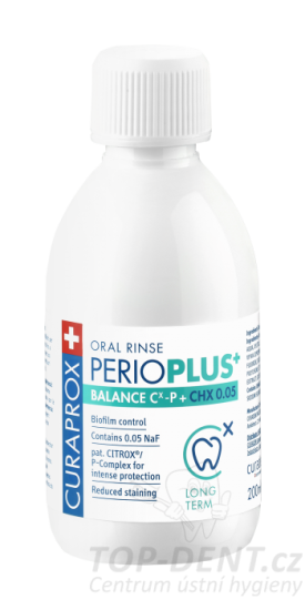 Curaprox Perio Plus+ Balance ústní voda (0,05% CHX), 200ml