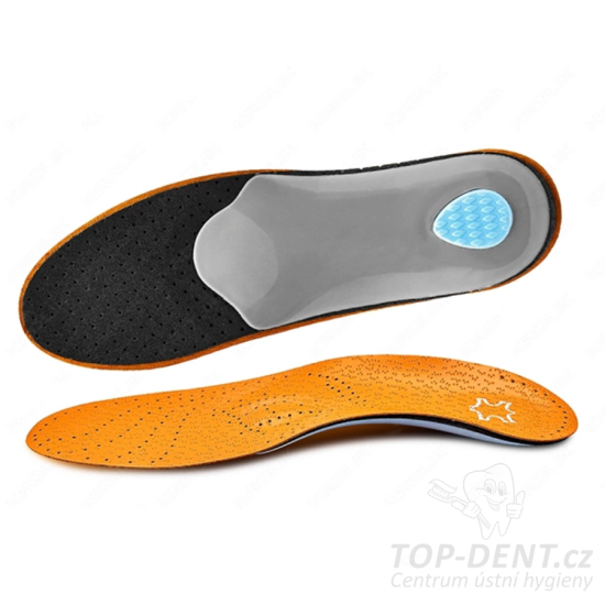 Kožené ortopedické vložky na podporu klenby, vel. 35-46