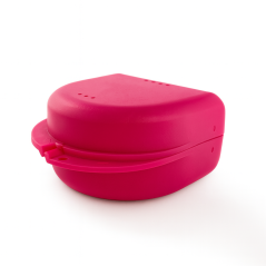 PURE krabička na rovnátka / náhrady (tmavě růžová), 1ks