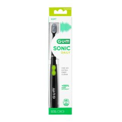 GUM Sonic bateriový sonický zubní kartáček SOFT (černý)