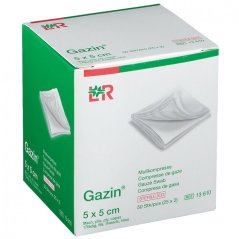 LR Gazin gázové kompresy 5x5 cm (sterilní), 50ks