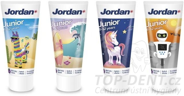 Jordan Junior zubní pasta pro děti, 6-12 let, 50 ml
