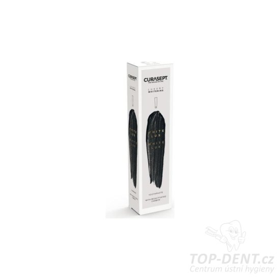 Curasept White Luxury bělící zubní pasta s aktivním uhlím, 75ml + zubní kartáček
