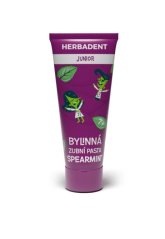 Herbadent JUNIOR Bylinná zubní pasta SPEARMINT s fluoridy, 75 g (bez krabičky)