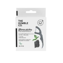 Humble Floss picks BLACK dentální mečíky s aktivním uhlím (mint), 50ks