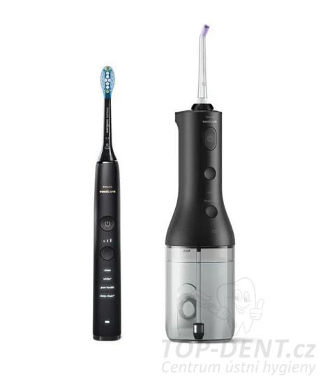 Philips Sonicare 9000 DiamondClean White + Power Flosser Black HX3886/43