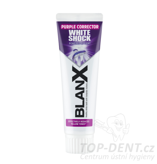 BlanX White Shock Purple bělící dvoubarevná zubní pasta , 75ml