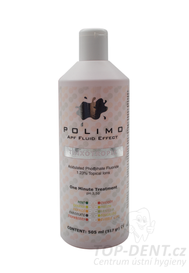 POLIMO fluoridační gel (1,23%) BUBBLE GUM, 505ml