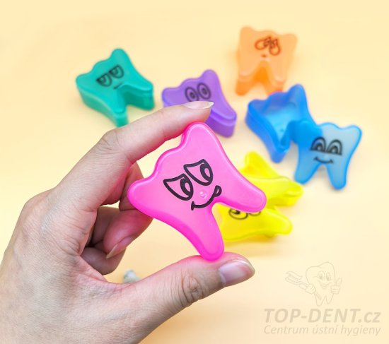 Krabička na dětské zoubky - zub (různé barvy)