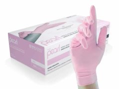 Unigloves Pink Pearl nitrilové vyšetřovací rukavice M (7-8) růžové, 100ks