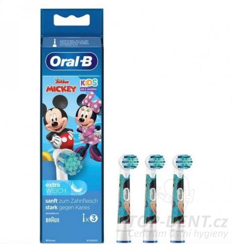 Oral-B Kids EB10-3 Extra soft náhradná hlavica Mickey, 3ks