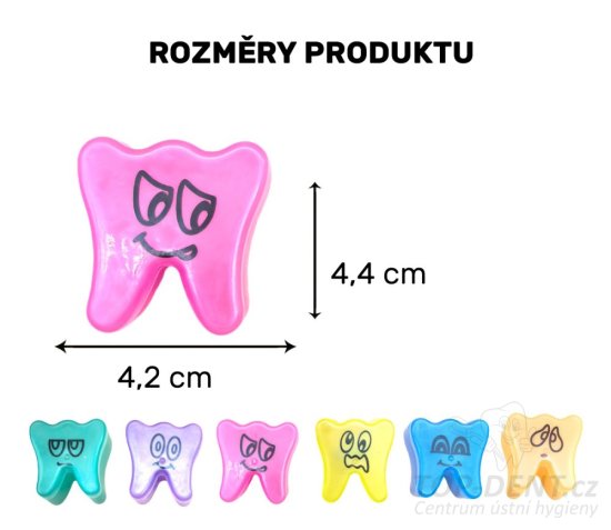 Krabička na dětské zoubky - zub (různé barvy)