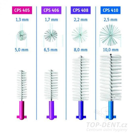 Curaprox CPS 405 PERIO Refill mezizubní kartáčky (červené), 4ks (blistr)