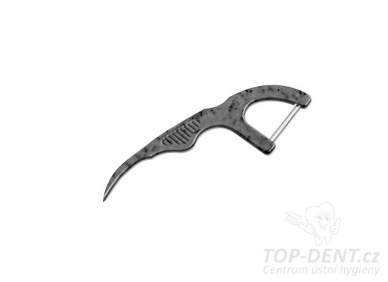 Humble Floss Picks BLACK dentální mečíky s aktivním uhlím (mint), 50ks
