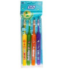 TEPE Kids X-soft detská zubná kefka od 6 rokov , 4ks (sáčok)
